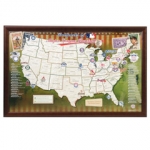 Personalized Baseball Ballpark Map