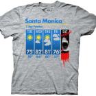 Sharknado Santa Monica 5-Day Forecast Gray T-Shirt