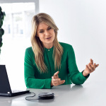 The Sennheiser Speakerphone boosts the sound quality for conference calls