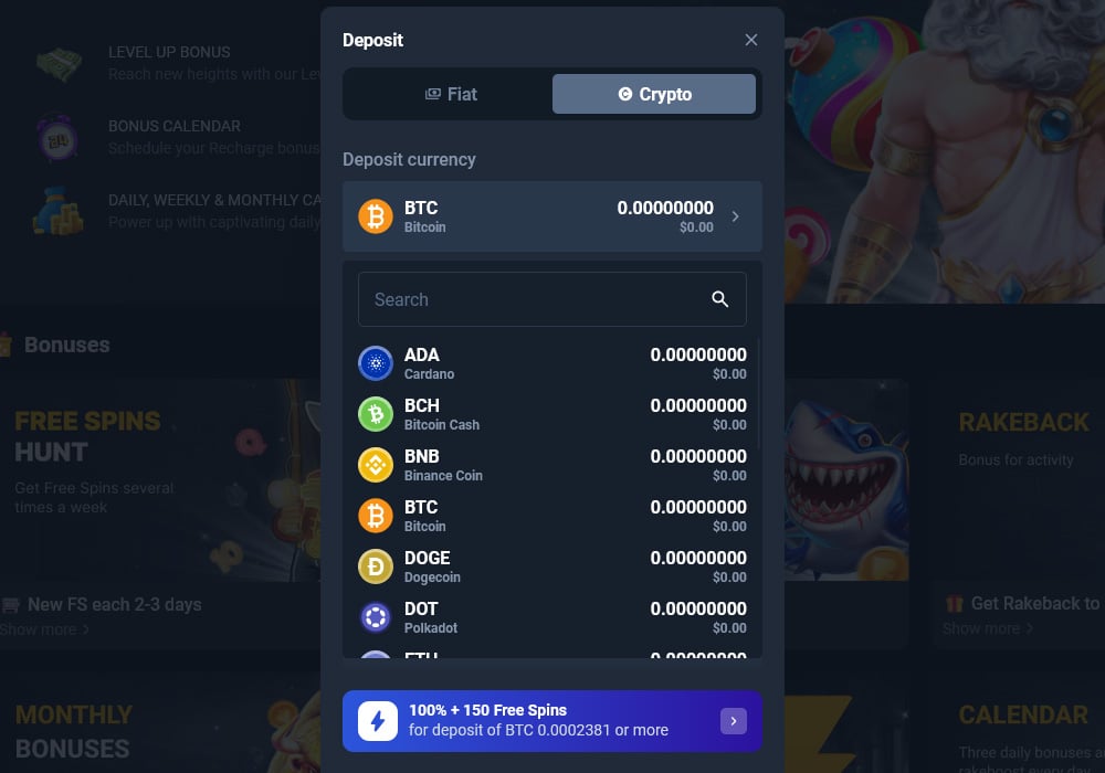 Deposit Options
