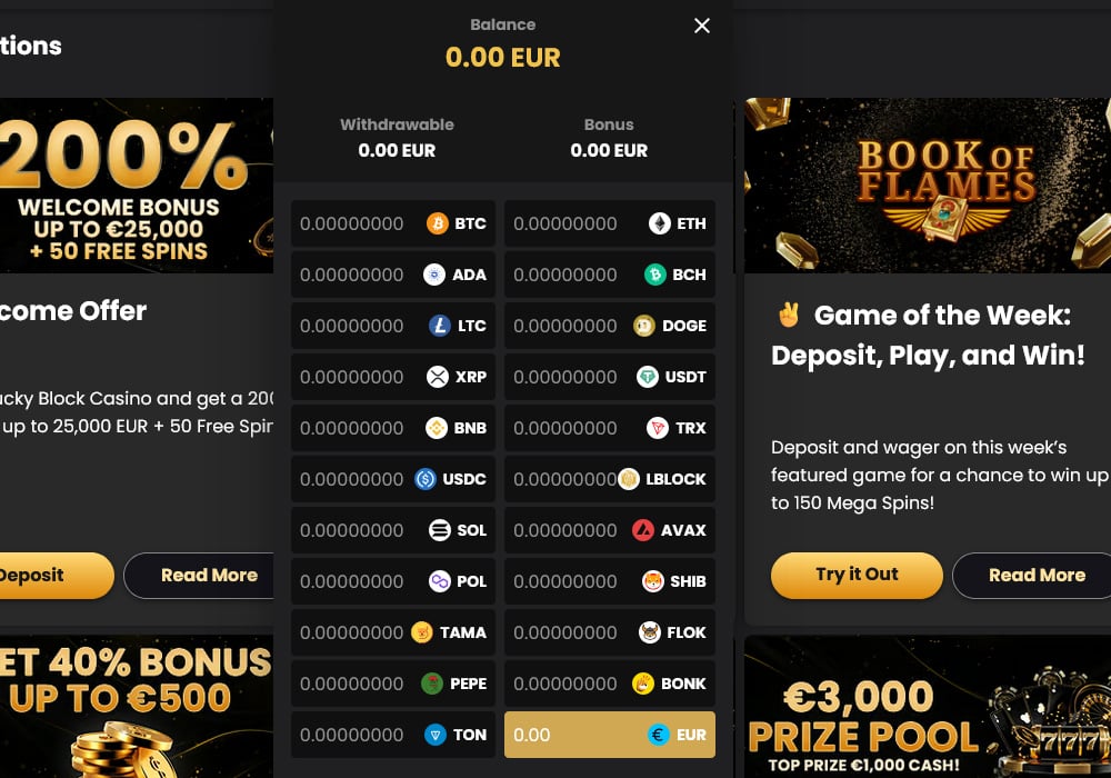 Deposit Options