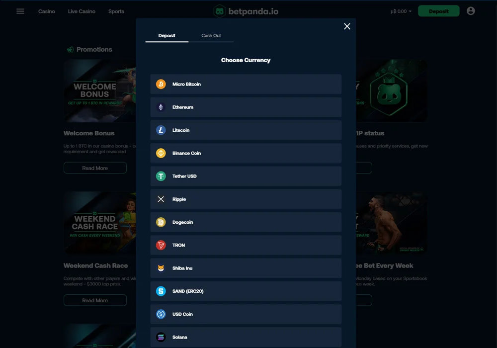 Deposit Options