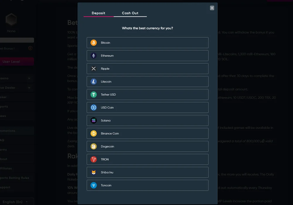 Deposit Options